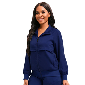 Chaqueta de Uniforme Médico Moderna para Mujer, con Cierre Frontal, Tela Elástica, para Hospital o <span class=keywords><strong>Farmacia</strong></span> - Product Image 5