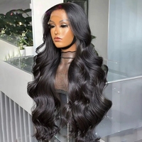 Perruques Lace Front en Cheveux Vierges Ondulés, Dentelle HD Transparente, Densité 150% 180% 200% 300%, Sans Colle, Pour Femmes
