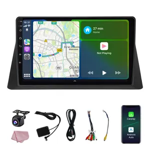 9 inç 1 + 32gb 2 + 32gb araba Android oyuncu Dvd 2 Din araba radyo multimedya ses carplay akıllı Stereo araba Gps Navigator