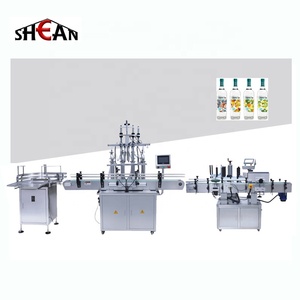 Automatic Beverage Juice Oil Carbonated Soft Drink Beer Water Plastic Glass Bottles Cans Liquid Filling Production Line Machine