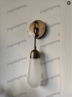 Chambre d'hôtel Maison Antique Réglable Chambre Antique Salle de Bain Laiton Brossé Verre LED Down Applique Murale Lumière