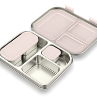 Boîte à lunch en acier inoxydable anti-fuite Aohea, boîte à lunch écologique, boîte à lunch bento, boîte à lunch en métal durable, récipient de stockage alimentaire