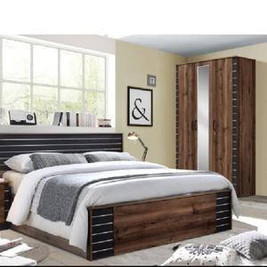 Juego de Dormitorio Individual, Matrimonial, Queen Size con Armario, Muebles de Almacenamiento de MDF, Cama con Base de Plataforma y Cajones - Product Image 6