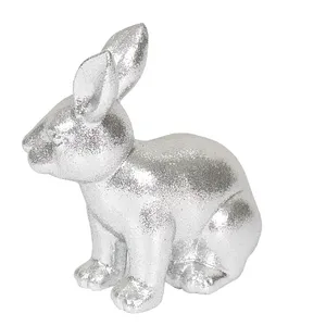 Dekorasi taman kelinci berbulu Paskah dekorasi buatan kelinci lumut ornamen figur meja