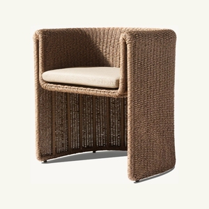 Nhà Hàng Hiện Đại Ngoài Trời Vườn 6 Chỗ Ngồi Mây Bàn Và Ghế Đặt Đồ Nội Thất <span class=keywords><strong>Patio</strong></span> Ngoài Trời Bàn Ăn - Product Image 3