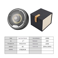 Tweeter Aluminium 3 Inch untuk Mobil, Pemasangan di Tengah, Upgrade Audio Mid-Range Full-Range, Pemasangan Non-Destruktif 12V