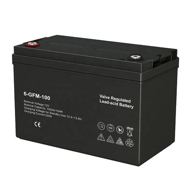 Solar Inverter Battery 12v 100ah Deep Cycle AGM Batteries 12V for RV Boat Home Solar System Use Lead Acid Battery