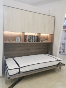 Modern Style Single <strong>Bed</strong> Space-Saving Wall <strong>Bed</strong> Murphy <strong>Bed</strong> for Twin Size Mattress - Product Image 2
