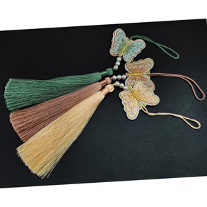 Cultural Souvenir Korean Traditional Norigae Handmade Elegant Silk Tassel Butterfly Pendant <b>Bag</b> <b>Charm</b> Purse <b>Charm</b> Mobile Phone - Product Image 1