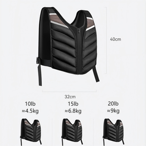 Gilet lesté de performance <span class=keywords><strong>avec</strong></span> bande réfléchissante en tissu extensible pour la gym, les activités de plein air, l'entraînement et le fitness, unisexe - Product Image 2