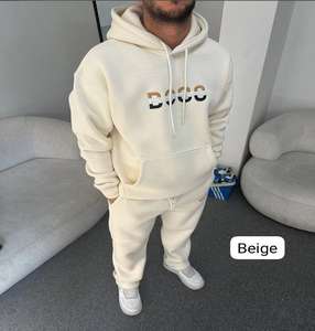 Unisex <b>Track</b> Suit <b>Men</b> Winter Wear Warm Breathable Beaded Long Sleeve <b>Jacket</b> Pants Bamboo Fiber Jogging Set Comfortable - Product Image 5