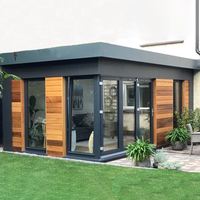 Villa de luxe modulaire préfabriquée à ossature en A, à faible hauteur, isolée thermiquement, type maisonnette triangulaire avec panneaux sandwich et structure en acier pour appartement