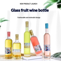 Groothandel 500ml Transparante Glazen Fruitwijnflessen SQ500 Model Reliëfdruk Geïmporteerde likeurflessen Directe Fabrikant