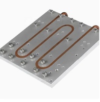 Plaque de refroidissement liquide en aluminium avec tube en cuivre intégré sur mesure pour la dissipation thermique industrielle