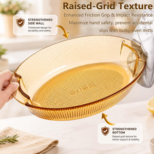 Set di Utensili da Cucina in Vetro Borosilicato ad Alta Resistenza al Calore Senza Piombo, Set di Teglie per Microonde <span class=keywords><strong>e</strong></span> <span class=keywords><strong>Forno</strong></span> - Product Image 5
