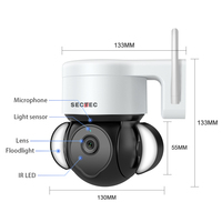 Camera Đèn Pha HD 2022 Tuya, Camera Quan Sát Nhà Thông Minh 5MP CCTV Giám Sát An Ninh Mạng PTZ Ngoài Trời Wifi IP