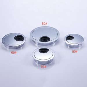 Accessoires de bureau personnalisés : Cache-trous de bureau ronds en alliage de zinc de 60 mm, passe-câbles étanche pour bureau, cuisine, chambre - Product Image 1
