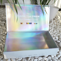 Boîte d'Emballage Holographique Magnétique Personnalisée pour Cosmétiques, Cadeau en Carton