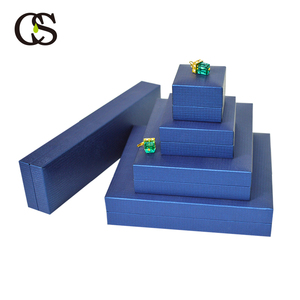 Phổ Biến Kết Cấu Giấy Màu Xanh Màu Sắc Có Thể Tháo Rời Nhung Chèn Tùy Chỉnh Trang Sức Set Box Cho Vòng Vòng Đeo Tay Mặt Dây Chuyền Đá Quý Bao Bì - Product Image 3