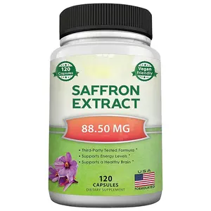 60 Capsules Premium Saffron Supplements Saffron Extract Capsules 88.50 mg Pure Saffron Pills