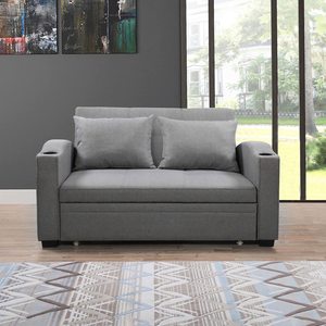 Italienisches <span class=keywords><strong>Bastian</strong></span> Luxus-Sofa mit Mattiertem Stoff, Faltbar, Modernes Geradliniges Design für Schlafzimmer, Hotel, Wohnzimmer, Einfaches Sofa - Product Image 2