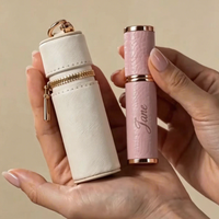 Étui de protection en cuir PU tendance pour rouge à lèvres, parfum et fragrance, pochette à rouge à lèvres, pochette à gloss, pochette à clés, porte-clés
