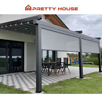 Pergola d'extérieur motorisée à ouverture étanche Systèmes PVC Auvent de terrasse de garage Toit rétractable