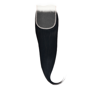 Cierre frontal de encaje 4x4 de cabello humano Remy 100% con doble trama a máquina para mujer, suministro confiable de cabello al por mayor - Product Image 1