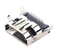 Adaptateur de connecteur HDMI compatible MUP-H21201 femelle 19 broches avec prise de charge USB, échantillon gratuit, alternative Molex pour TV et projecteur, coque en cuivre