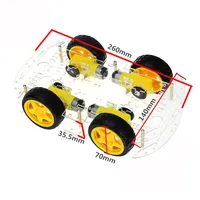 Kit de châssis de voiture de robot intelligent 4WD pour Arduino avec encodeur de vitesse-Nouveau kit robotique