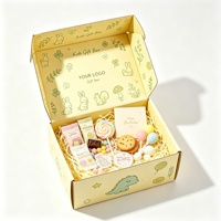 Boîte en carton ondulé ODM imprimée avec illustration, durable, avec insert pour bonbons, carton de fête pour cadeaux d'anniversaire pour enfants
