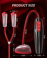 Nippel-Saugpumpe Vibrator - Batteriebetriebener Vakuum-Stimulator mit 3 Saugstufen und 7 Modi, Geräuscharm, Wasserdicht, BDSM-Set