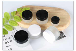 Tùy Chỉnh Kính Sang Trọng Container 5G 10G 15G 20G 30G 50G 100G Nắp Nhựa trắng Matte Frosted <span class=keywords><strong>Jar</strong></span> Mỹ Phẩm Cho Da Mắt Kem - Product Image 2