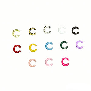 ミニレター ミニチュア デザイナー メタルブランドロゴ バッグデコレーション ジャンクフォンケースチャーム DIYクラフト フラットバック - Product Image 5