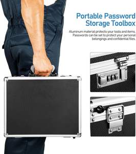 Maletín de Aluminio para Portátil, para Hombre o Mujer, Metálico, con Espuma para Viajeros, Equipaje, Artesanos, Viajes, Dinero en Efectivo - Product Image 3