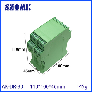 Naylon enstrüman muhafaza yeşil renk Din ray kutusu Terminal konnektörü blok 110*100*46mm - Product Image 2