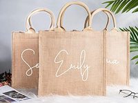 Promotionnel sur mesure grand Shopping couleur unie cadeau toile de jute sacs étanche Jute plage sac avec fourre-tout