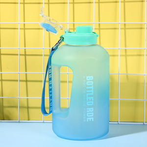 Grande bottiglia d'acqua palestra e sport all'aria aperta bottiglia motivazionale indicatore del tempo Fitness Shaker a tenuta stagna bottiglia d'acqua work out - Product Image 3