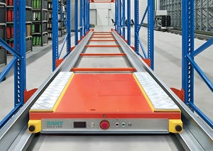 Carro de almacén controlado por radio con control remoto inalámbrico de servicio pesado Lanzadera automática de paletas para uso de almacenamiento de servicio mediano - Product Image 3