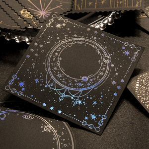 10 pz/pacco Collage Card Non adesivo Star Moon Light Retro Laser oro e argento fai da te Notebook paesaggio Collage materiale - Product Image 3