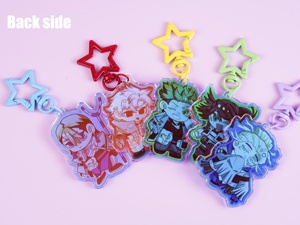 Breloques de sac en acrylique Chibi Anime OEM/ODM, ensemble de breloques en acrylique pour personnages <span class=keywords><strong>Manga</strong></span>, cadeau pour les fans de <span class=keywords><strong>Manga</strong></span> - Product Image 2