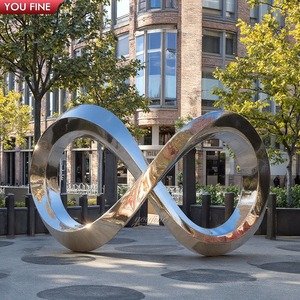 Youfine Tùy Chỉnh Ngoài Trời Lớn Công Cộng Nghệ Thuật Địa điểm Nghệ Thuật Trang Trí Thép Không Gỉ Kim Loại Đánh Bóng Nghệ Thuật Hiện Đại Tác Phẩm Điêu Khắc - Product Image 5