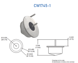 Comutateur à bascule sans mercure Comus CW1745-1 normalement fermé 45±10 °   Acier étamé à angle de rupture - Product Image 2