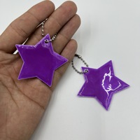 Colgantes Reflectantes Personalizados de PVC con Forma de Estrella, Llavero Reflectante con Logotipo Personalizable, Amuletos Nocturnos, Accesorios para Mochilas Escolares