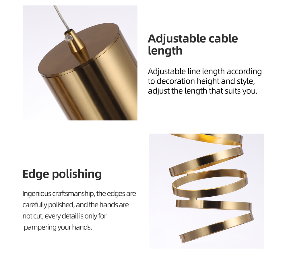 Italian Round Stainless Steel Gold Bronze Modern Hanging Nordic Led Pendant Light For Hotel Living Room