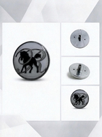 Kancing Rivet Paduan Seng Pola Unicorn Bulat Mengkilap Ramah Lingkungan Premium dengan Logo Timbul untuk Kerajinan DIY & Tas Tangan