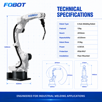 Robot Lengan Las Industri FOBOT MR12-2010 6 Axis Beban Angkut 12kg Jangkauan 2010mm Motor 220V Produsen Langsung Pabrik OEM