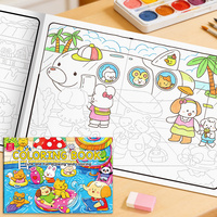 Livre de coloriage pour enfants avec des scènes d'animaux mignons, des dessins animés amusants, des parcs aquatiques, des fermes, des jardins, des activités de dessin et de coloriage