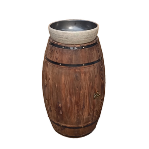 Support de lavabo de comptoir en <span class=keywords><strong>bois</strong></span> de luxe, en forme de fût de chêne vieilli, design en arche, 35 cm, en stock - Product Image 1