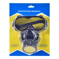 Respirateur réutilisable avec lunettes de sécurité, multi-usage, Anti-poussière, Anti-Poison, Style cartouche de peinture chimique, extraction de gaz, demi-visage